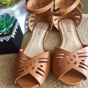 Tan Ankle Strap Sandals